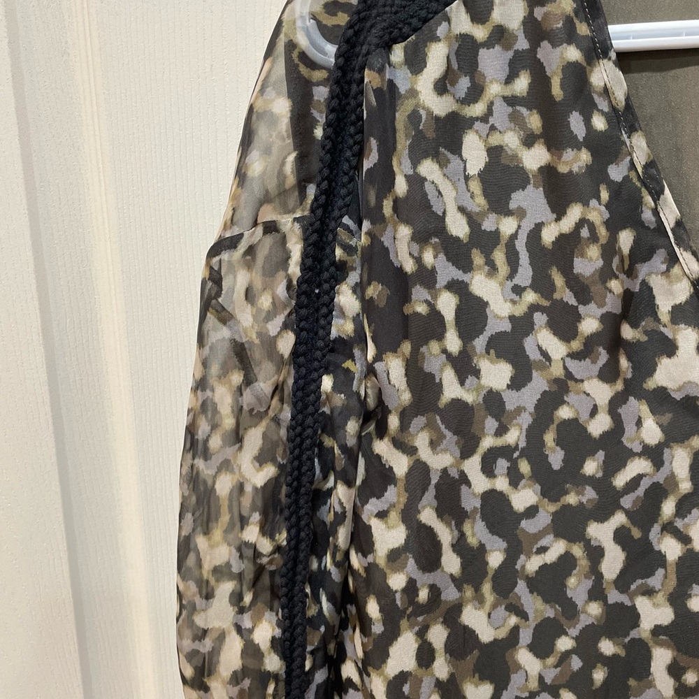 Ikks camouflage leopard dress long sleeve size médium - Picture 5 of 9